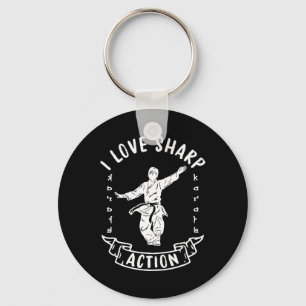 Chaveiro Eu Amo Ação Marcante Artes Marciais Lutador de Kar
