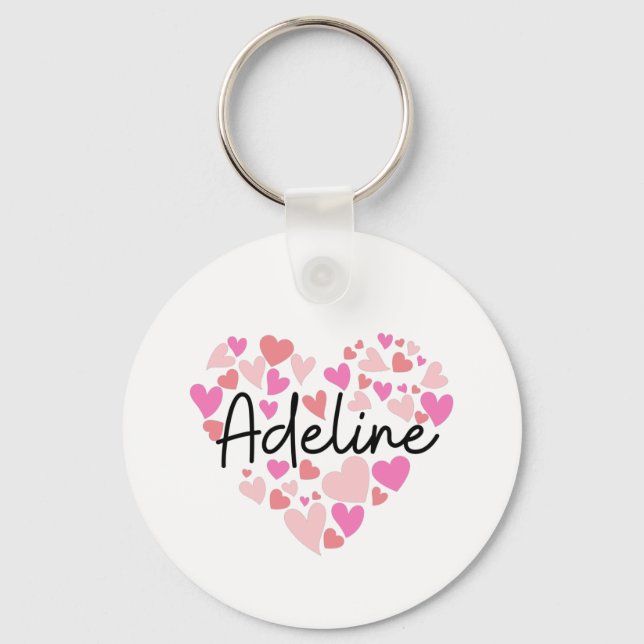 Chaveiro Eu amo Adeline (Frente)