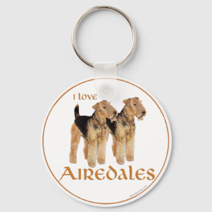 Chaveiro Eu Amo Airedales