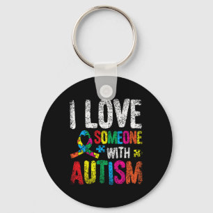Chaveiro Eu Amo Alguém Com Autismo Autista Autista Apoio