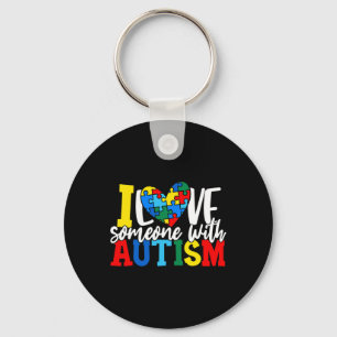 Chaveiro Eu Amo Alguém Com Autismo Conscientização Autista