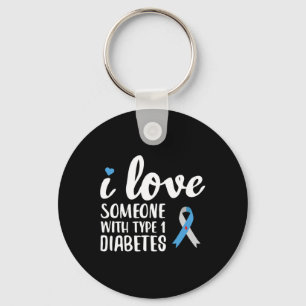 Chaveiro Eu Amo Alguém Com Consciência Da Diabetes Tipo 1