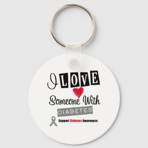 Chaveiro Eu Amo Alguém Com Diabetes