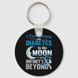 Chaveiro Eu Amo Alguém Com Diabetes À Lua E Byck