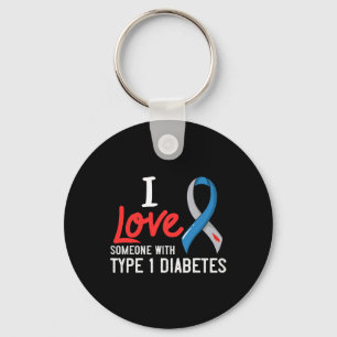 Chaveiro Eu Amo Alguém Com Diabetes Tipo 1 Dando Diabetes