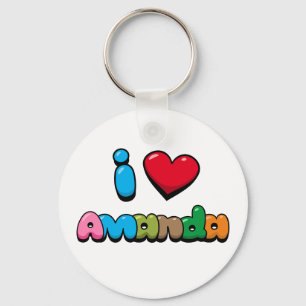 Chaveiro Eu Amo Amanda