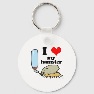 Chaveiro Eu Amo (Amo) Meu Hamster