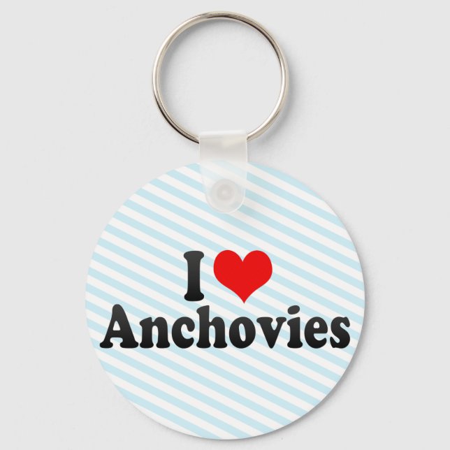 Chaveiro Eu Amo Anchovies (Frente)