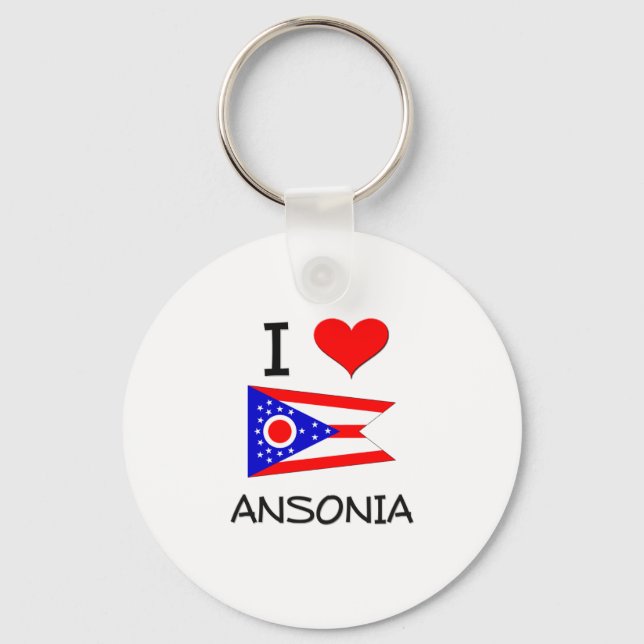 Chaveiro Eu Amo Ansonia Ohio (Frente)