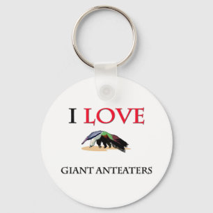Chaveiro Eu amo Anteaters gigantes