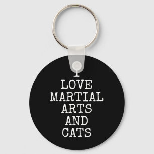 Chaveiro Eu Amo Artes Marciais E Gatos Gatinhos Fofos Prese
