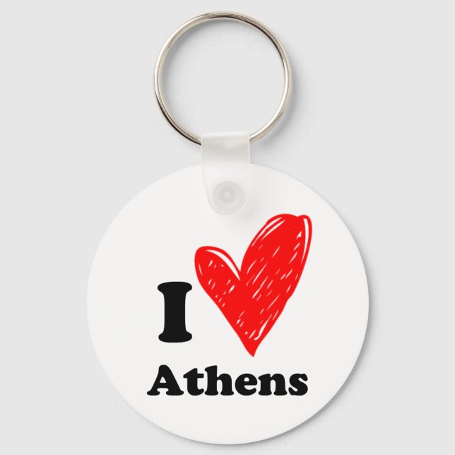 Chaveiro Eu amo Atenas (Frente)