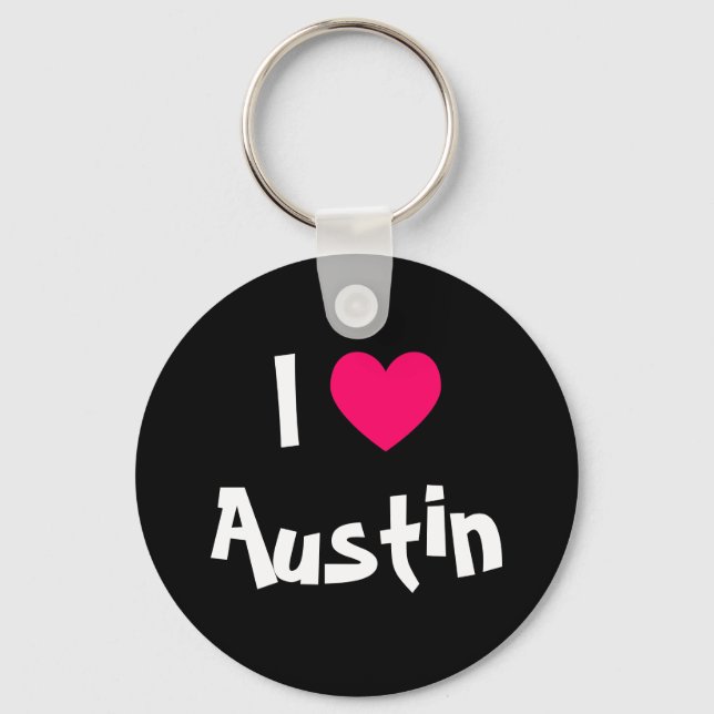 Chaveiro Eu amo Austin Texas (Frente)