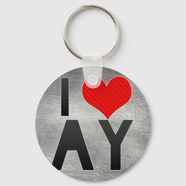 Chaveiro Eu Amo AY (Frente)