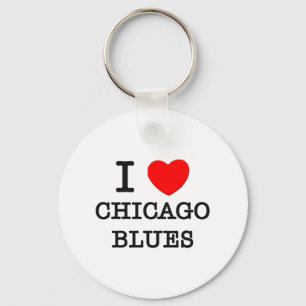 Chaveiro Eu amo azuis de Chicago