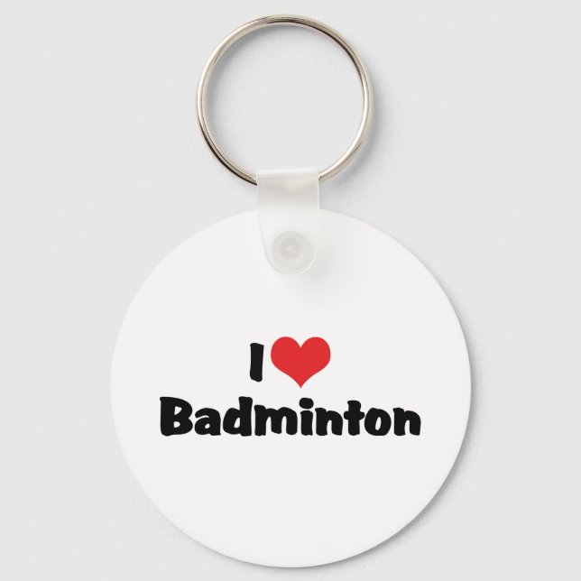 Chaveiro Eu Amo Badminton (Frente)