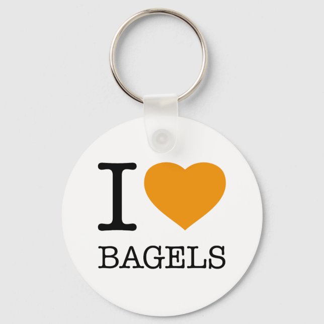 CHAVEIRO EU AMO BAGELS (Frente)