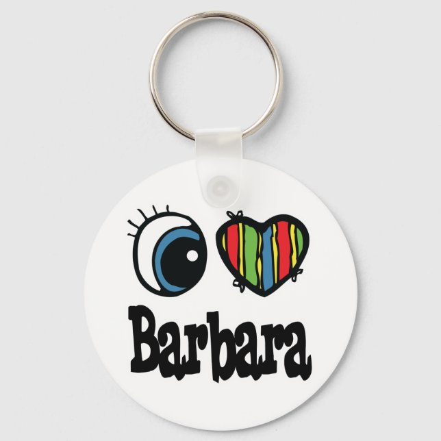 Chaveiro Eu Amo Barbara (Frente)