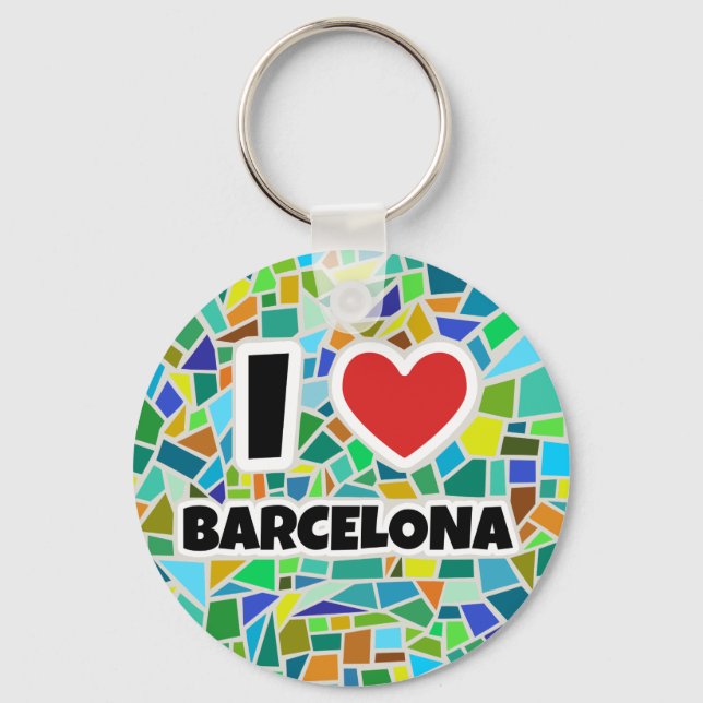 Chaveiro Eu amo Barcelona (Frente)
