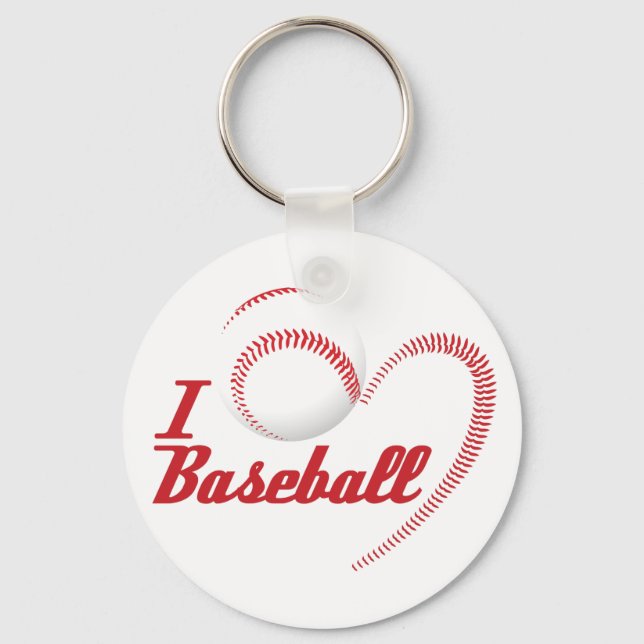 Chaveiro Eu Amo Baseball Keychain (Frente)