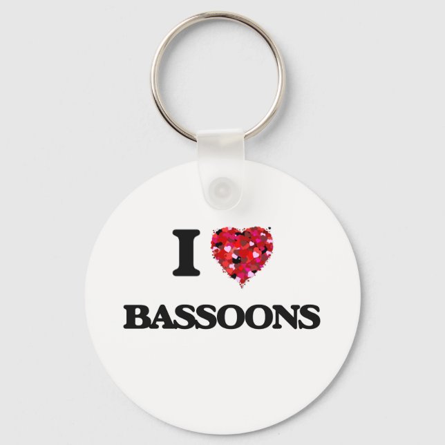 Chaveiro Eu Amo Bassoons (Frente)