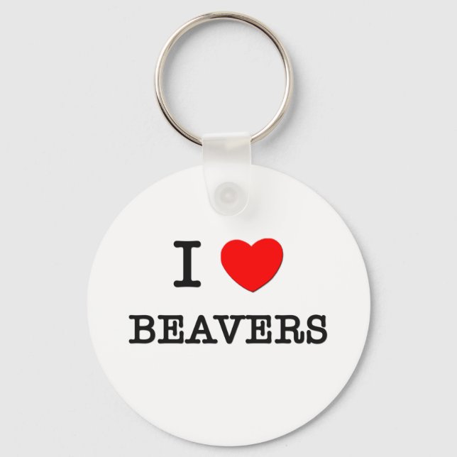 Chaveiro Eu Amo BEAVERS (Frente)