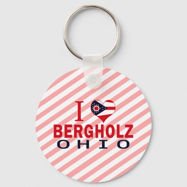 Chaveiro Eu amo Bergholz, Ohio (Frente)