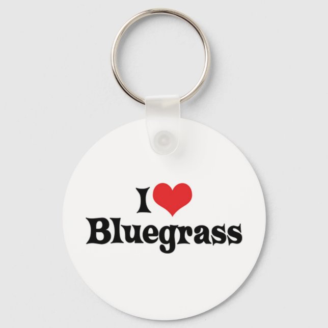 Chaveiro Eu Amo Bluegrass Pingente (Frente)