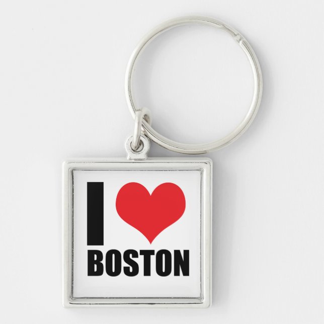 Chaveiro Eu amo Boston (Frente)