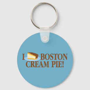 Chaveiro Eu Amo Boston Cream Pie