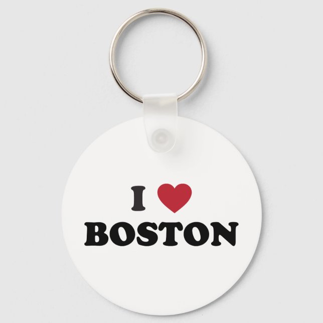 Chaveiro Eu Amo Boston Massachusetts (Frente)