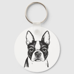 Chaveiro Eu amo Boston Terriers 