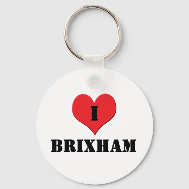 Chaveiro Eu Amo Brixham (Frente)