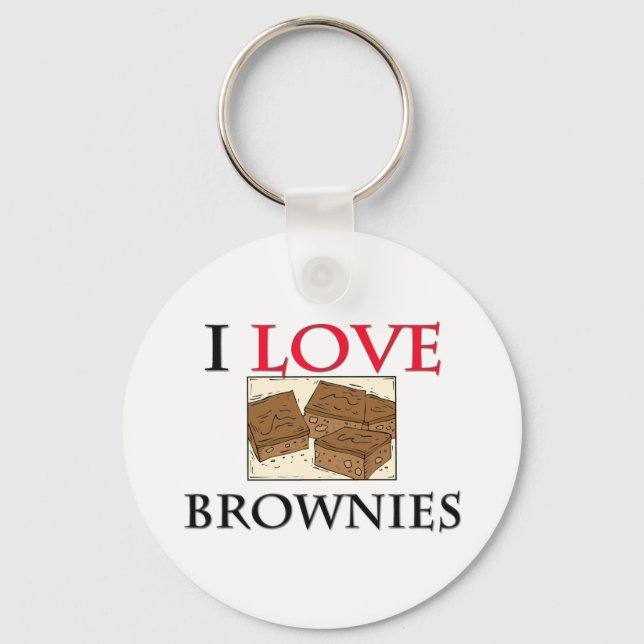 Chaveiro Eu Amo Brownies (Frente)