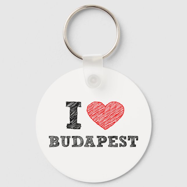 Chaveiro Eu Amo Budapest (Frente)