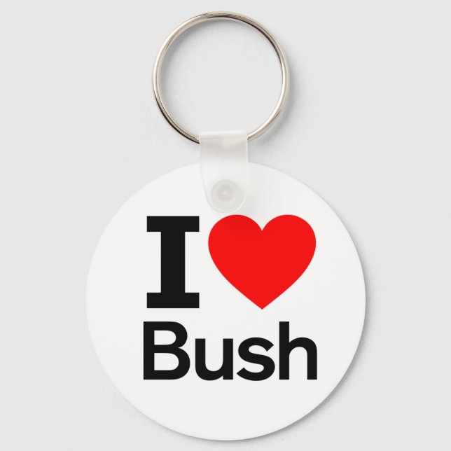 Chaveiro Eu Amo Bush (Frente)