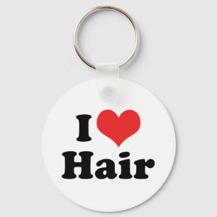 Chaveiro Eu Amo Cabelo Coração - Cabeleireiro Barbeiro