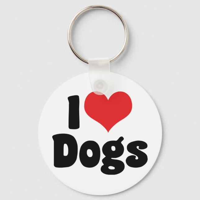 Chaveiro Eu Amo Cães de Coração - Amante Canino (Frente)