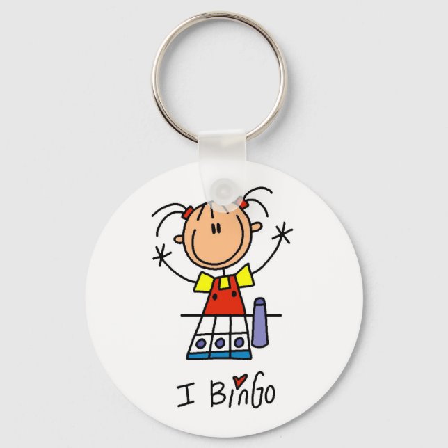 Chaveiro Eu Amo Camisetas e Presentes de Bingo (Frente)