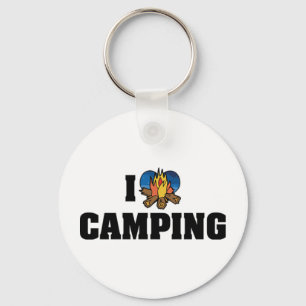 Chaveiro Eu Amo Camping Pingente