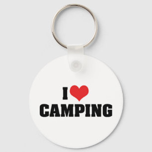 Chaveiro Eu Amo Camping Pingente de Chave