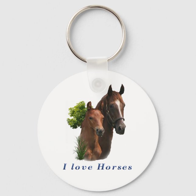 Chaveiro Eu amo cavalos (Frente)