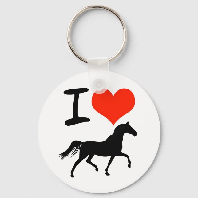 Chaveiro Eu Amo Cavalos (Frente)