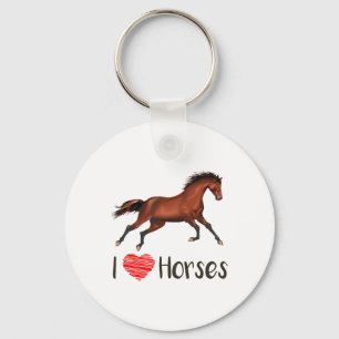 Chaveiro Eu Amo Cavalos Cavalos De Cavalo Andando De Presen