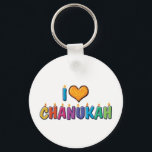 Chaveiro Eu Amo Chanukah Pingente de Chaves<br><div class="desc">Eu Amo (Coração) Chanukah Pingente de Chaves</div>