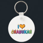 Chaveiro Eu Amo Chanukah Pingente de Chaves<br><div class="desc">Eu Amo (Coração) Chanukah Pingente de Chaves</div>