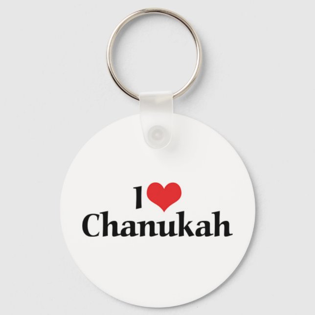 Chaveiro Eu Amo Chanukah Pingente de Chaves (Frente)