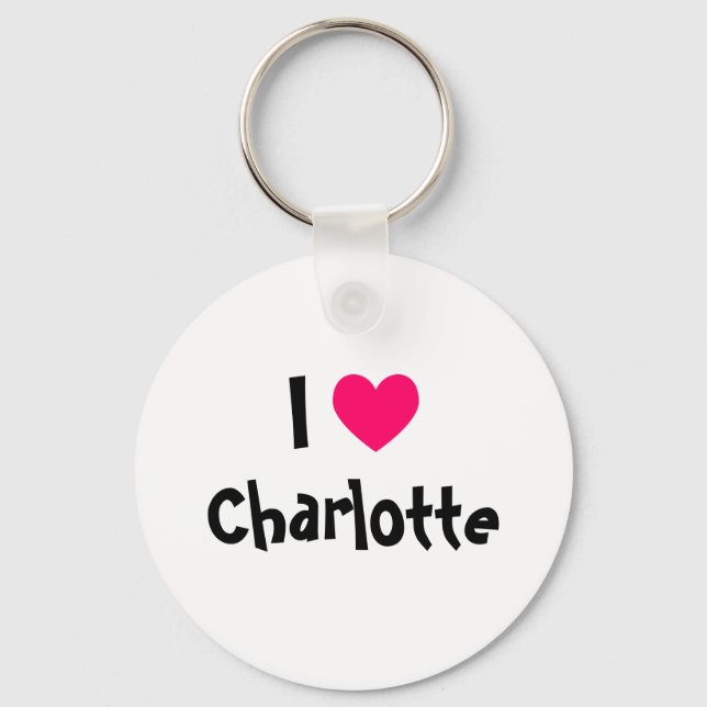 Chaveiro Eu Amo Charlotte (Frente)