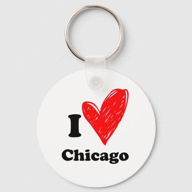 Chaveiro Eu amo Chicago (Frente)