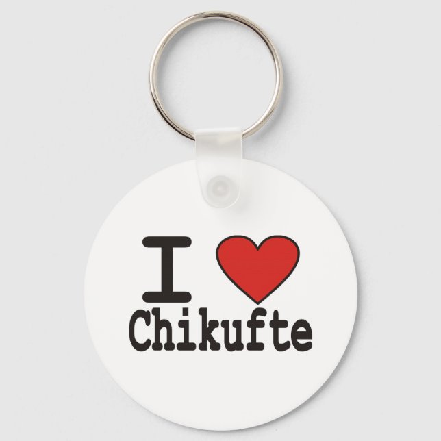 Chaveiro Eu Amo Chikufte (Frente)